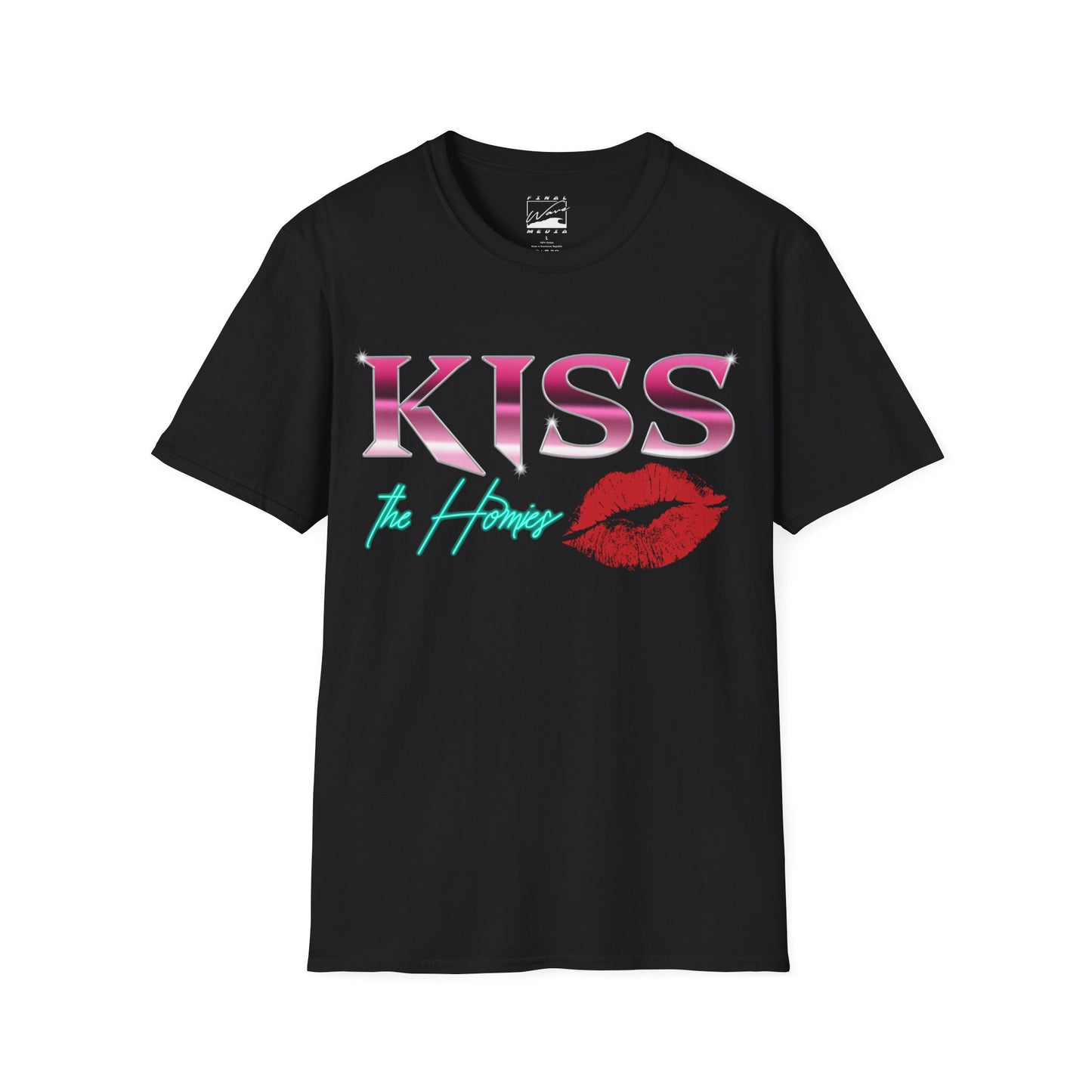 KISS the Homies Pink/Silver/Teal Unisex T-Shirt