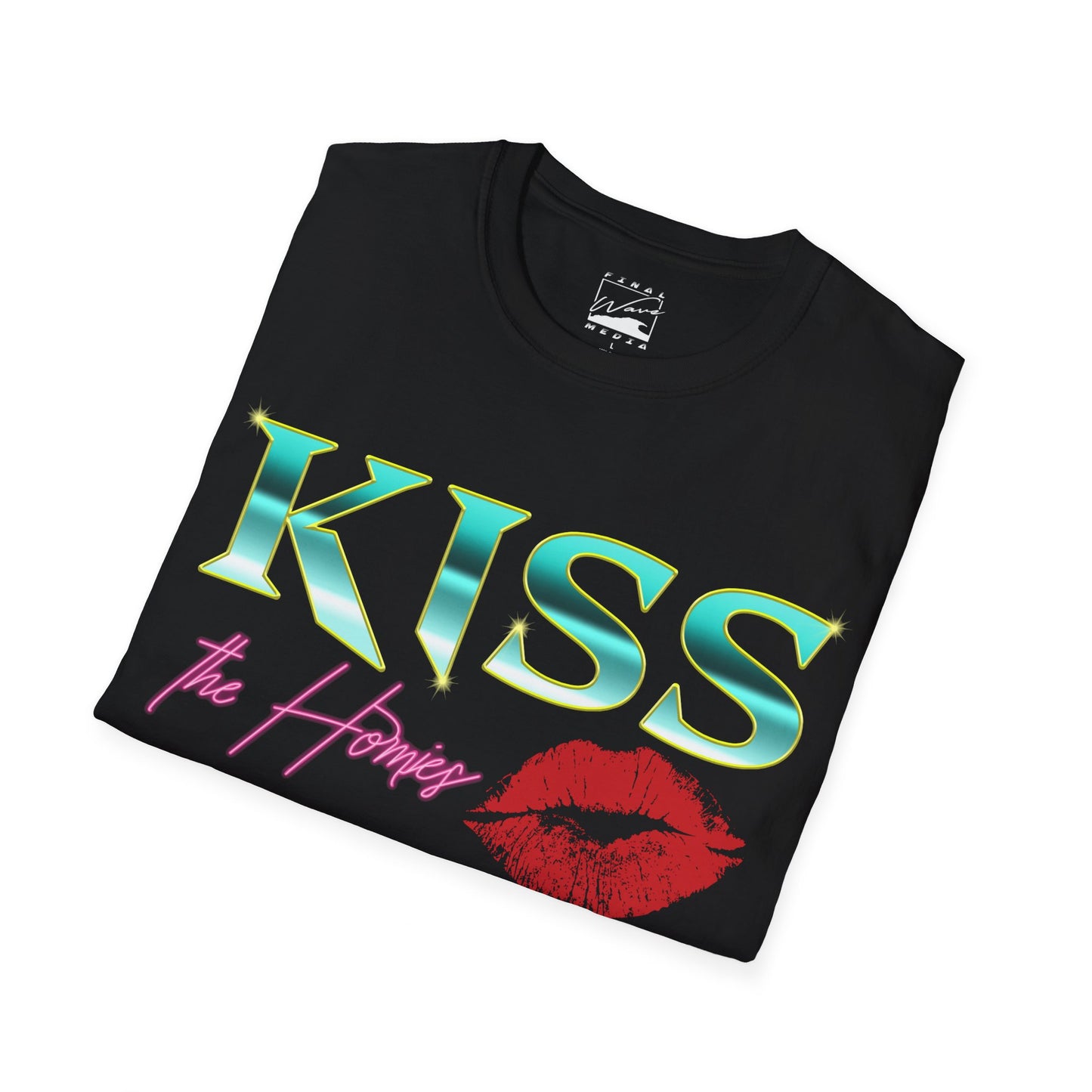 KISS the Homies Teal/Gold/Pink Unisex T-Shirt