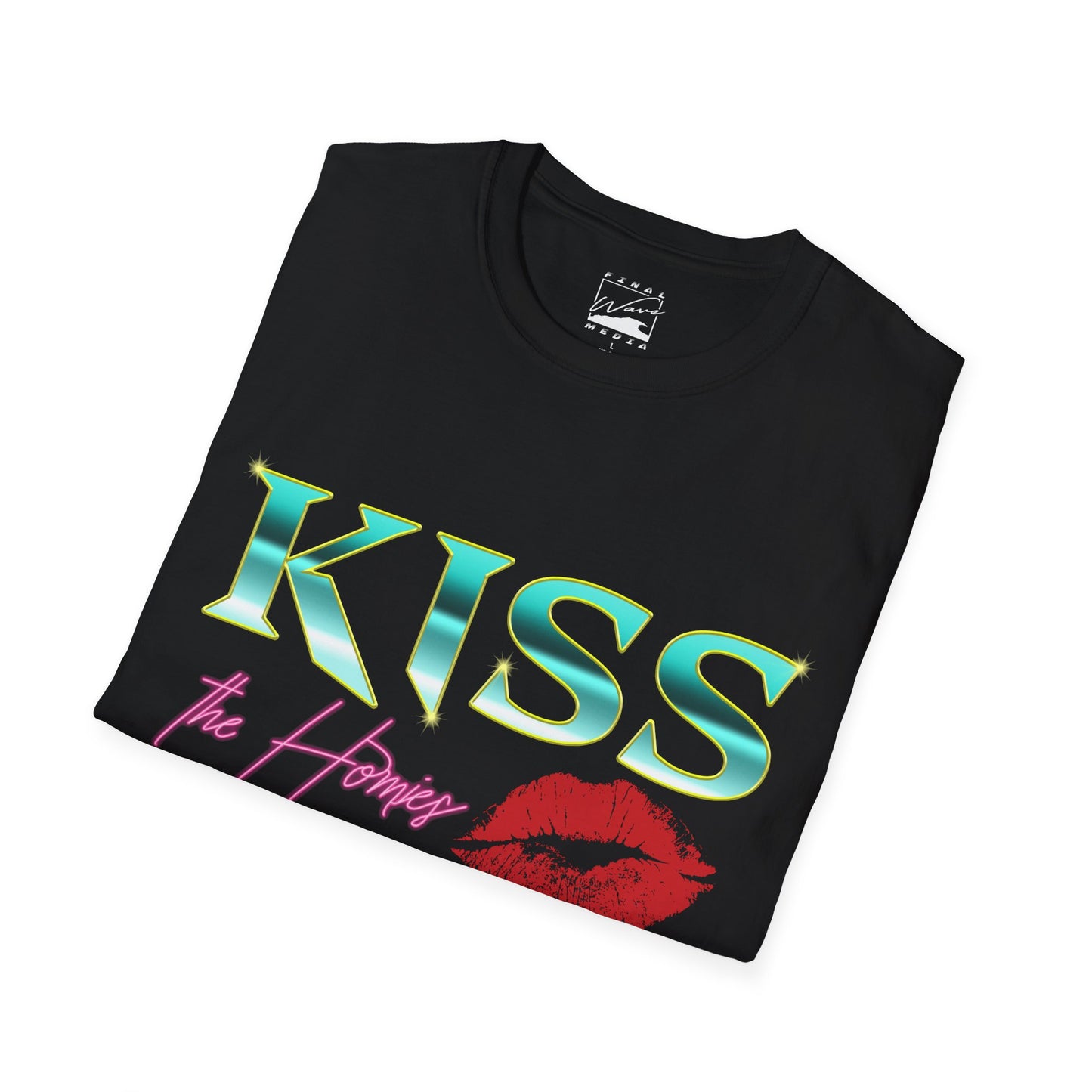 KISS the Homies Teal/Gold/Pink Unisex T-Shirt