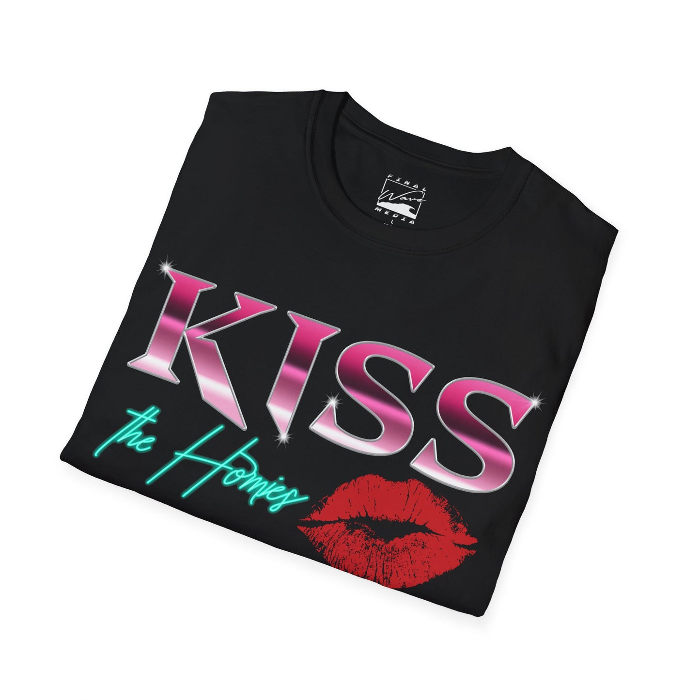 KISS the Homies Pink/Silver/Teal Unisex T-Shirt