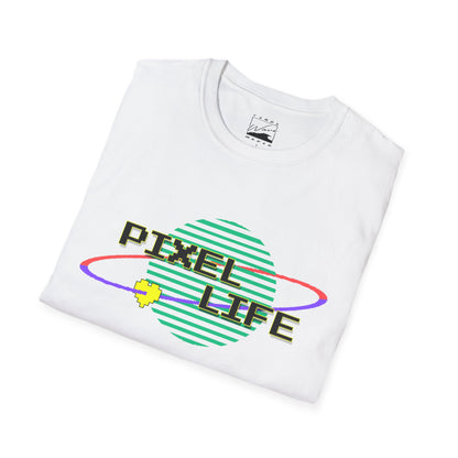 PIXEL LIFE (Black Text) Unisex RETRO T-Shirt