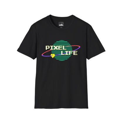 PIXEL LIFE (White Text) Unisex RETRO T-Shirt