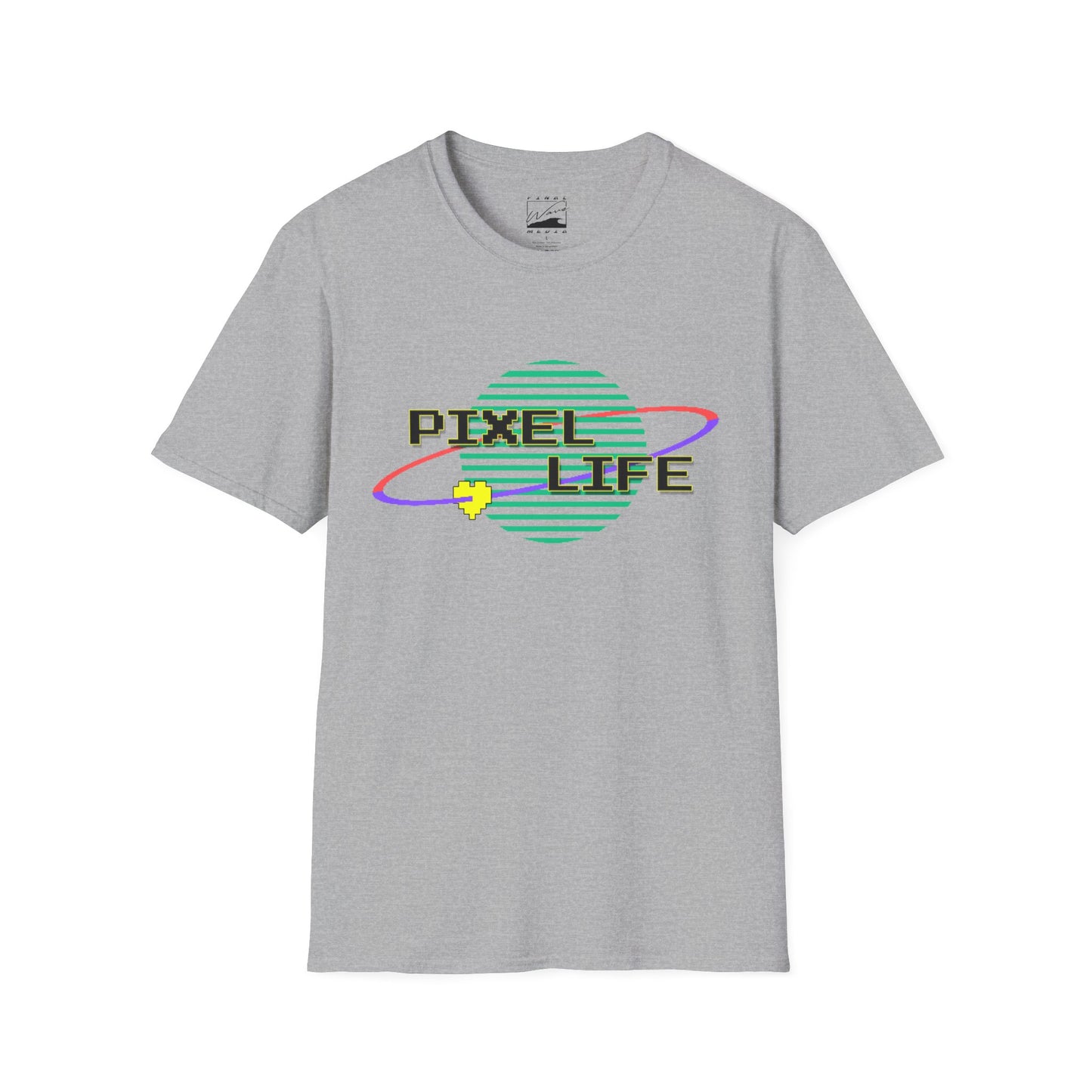 PIXEL LIFE (Black Text) Unisex RETRO T-Shirt