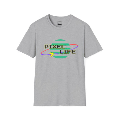 PIXEL LIFE (Black Text) Unisex RETRO T-Shirt