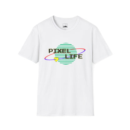 PIXEL LIFE (Black Text) Unisex RETRO T-Shirt