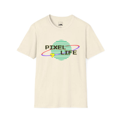 PIXEL LIFE (Black Text) Unisex RETRO T-Shirt