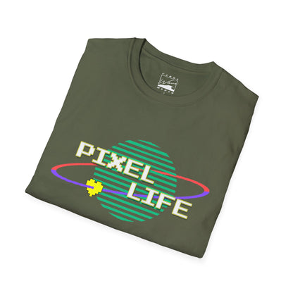 PIXEL LIFE (White Text) Unisex RETRO T-Shirt