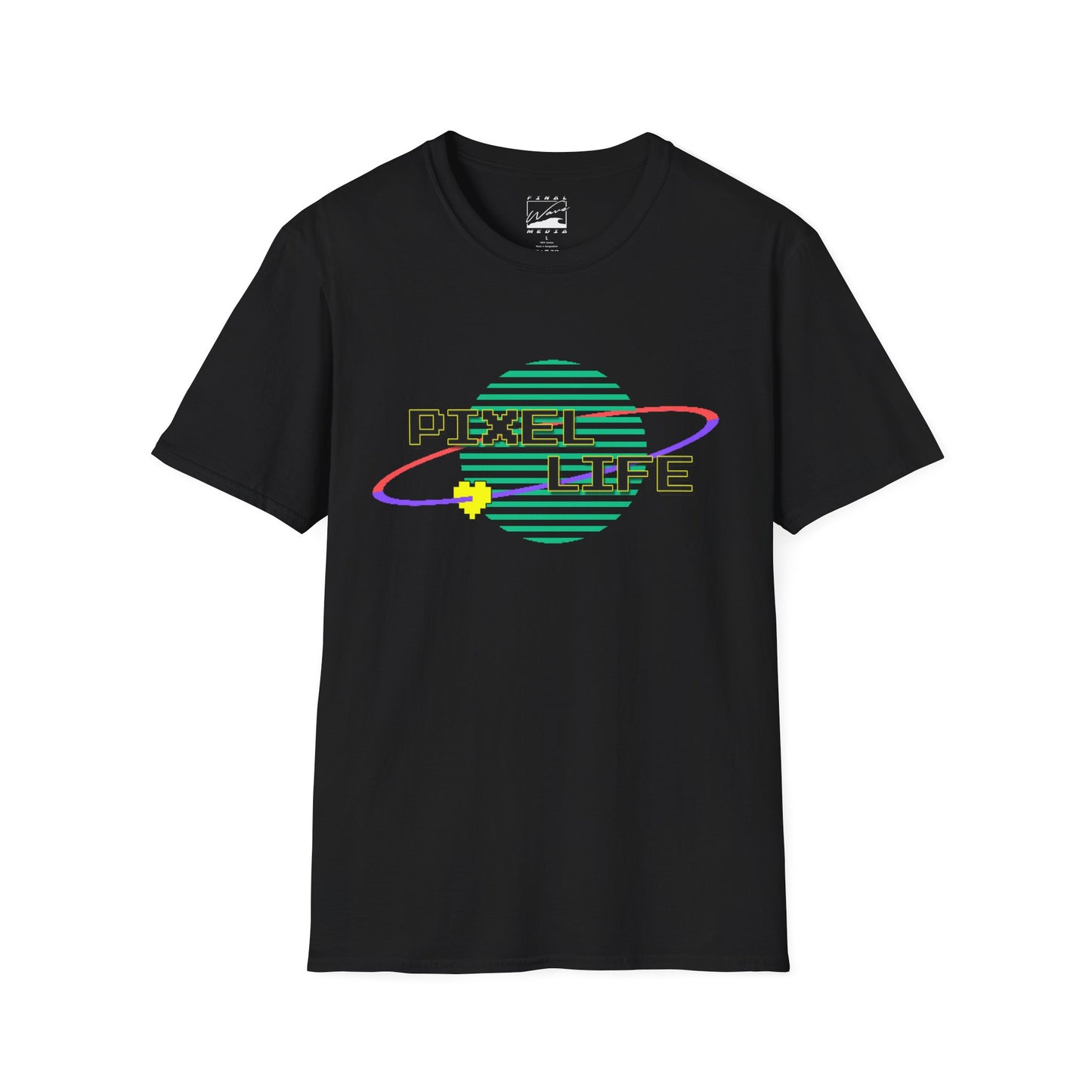 PIXEL LIFE (Black Text) Unisex RETRO T-Shirt