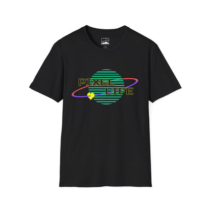 PIXEL LIFE (Black Text) Unisex RETRO T-Shirt