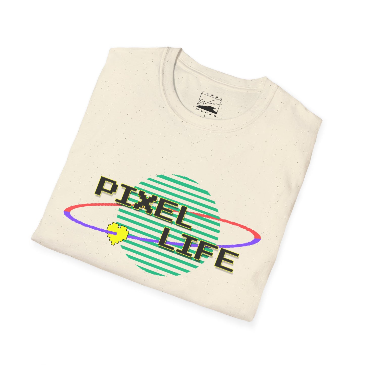 PIXEL LIFE (Black Text) Unisex RETRO T-Shirt