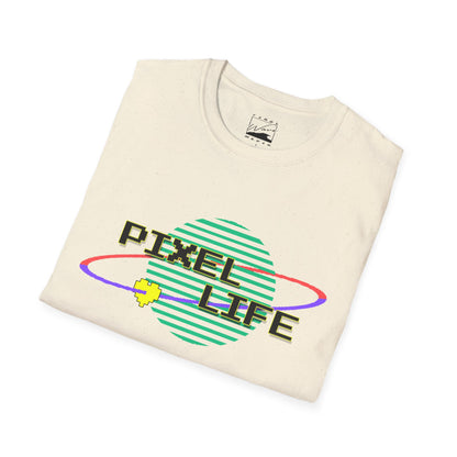 PIXEL LIFE (Black Text) Unisex RETRO T-Shirt