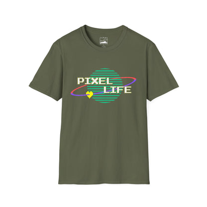 PIXEL LIFE (White Text) Unisex RETRO T-Shirt