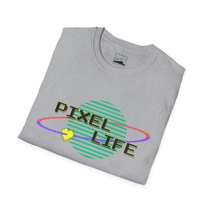 PIXEL LIFE (Black Text) Unisex RETRO T-Shirt