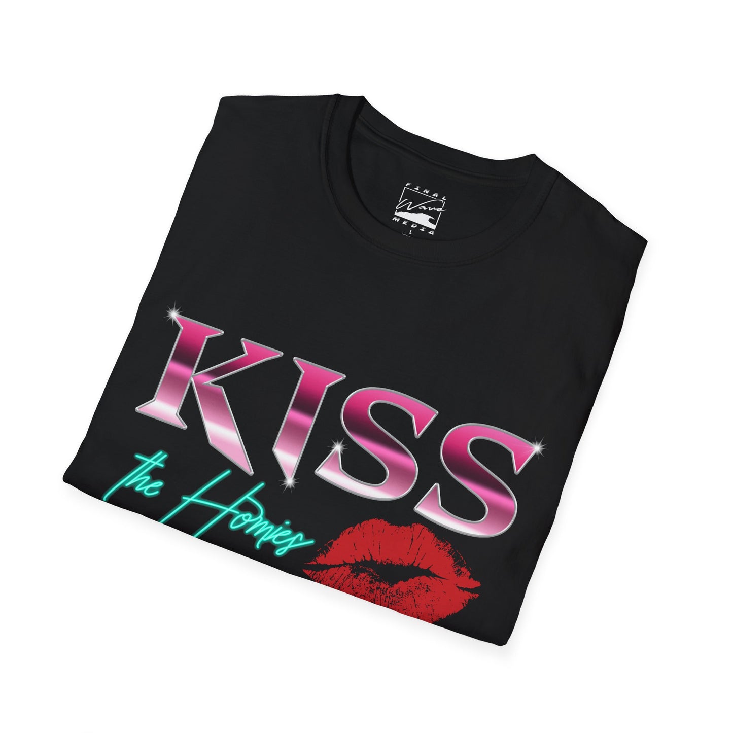 KISS the Homies Pink/Silver/Teal Unisex T-Shirt